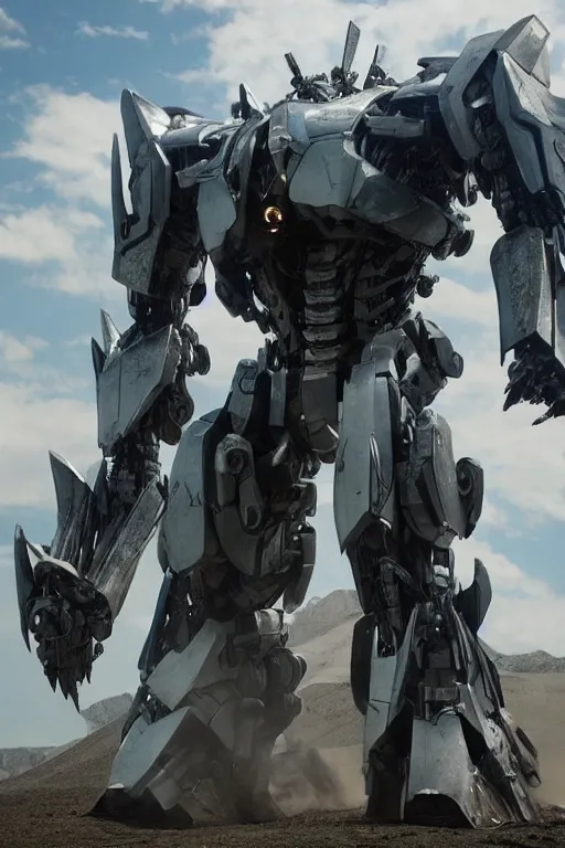 Image similar to cinematic still in westworld and pacific rim movie and real steel movie, full body mega mech by mamoru nagano