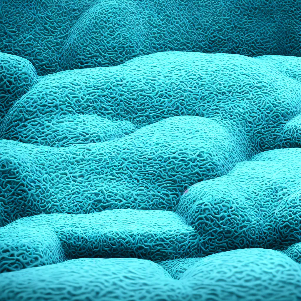 Prompt: organic sofa made of blue tentacles goo in the water, on a white background, maximum natural texture, warm illumination, cinematic alien futuristic atmosphere, in low fog, magical digital, 8k resolution, golden ratio, best color graded, vray beautiful, ambient occlusion, subsurface scatter, radiosity, hyper-realistic render