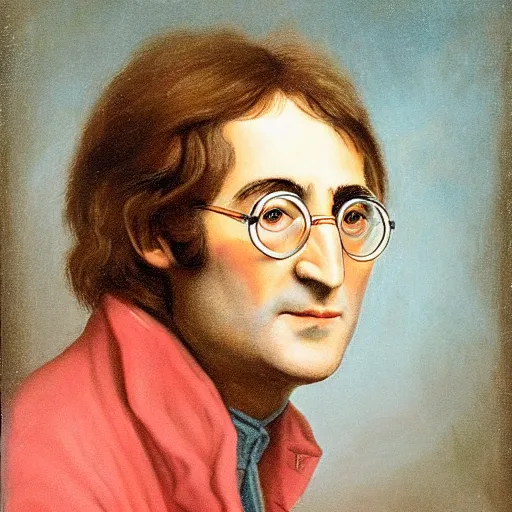 Image similar to romantic era portrait of john lennon