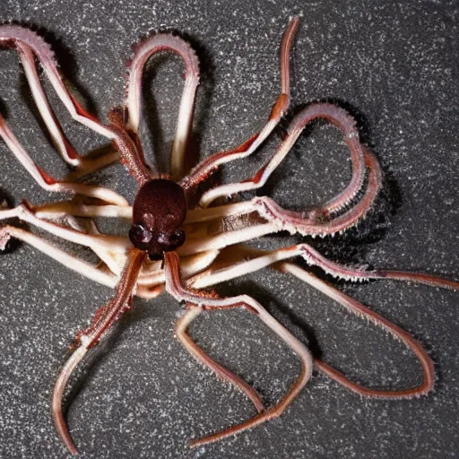 Image similar to National Geographic photo of spiders with octopus tentacles