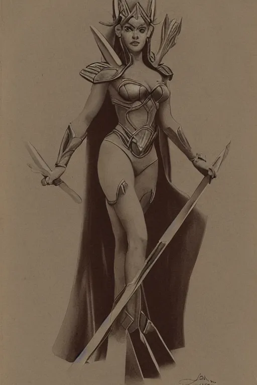 Image similar to she - ra, portrait, full body, symmetrical features, 1 8 8 0 photograph, aged paper, sergio leone, master prime lenses, cinematic