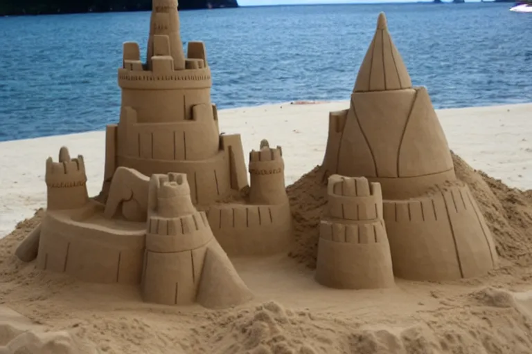 Image similar to a completed sand castle