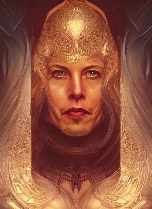 Prompt: symmetry!! portrait of elon musk with long hair, fantasy, medieval wear, intricate, elegant, highly detailed, digital painting, artstation, concept art, smooth, sharp focus, illustration, art by artgerm and greg rutkowski and alphonse mucha