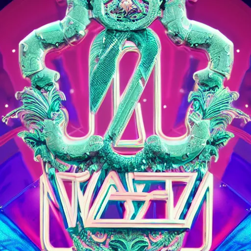 Image similar to a and w vaporwave logo, digital art, cosmic, 3 d high definition, trending on art station, photorealistic, high resolution, 8 k, octane, hyper detailed, insane details, intricate, elite, ornate, elegant trend, highly detailed and intricate, sharp focus, photography, unreal engine