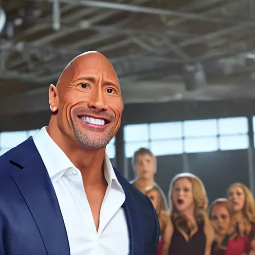 Image similar to dwayne johnson in the movie pitch perfect