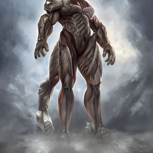 Image similar to a musclebound anthropomorphized horse with a magnificently muscular physique wearing a tight segmented armor while protecting a facility, long white mane, equine, anthro art, furaffinity, highly detailed, digital painting, artstation, sharp focus, concept art, illustration, art by artgerm, greg rutkowski, wlop