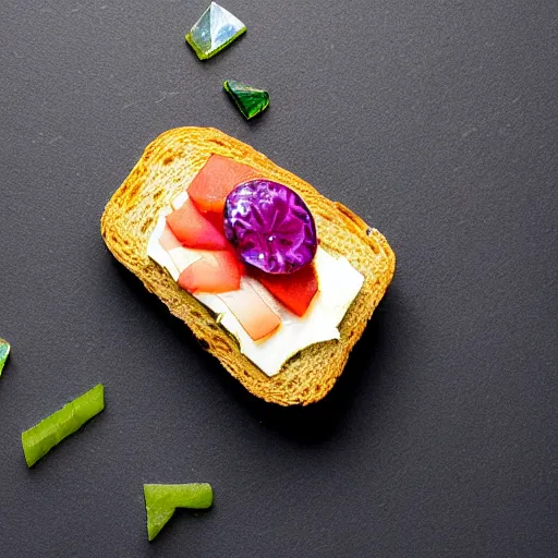 Prompt: a hybrid between a crystal and a sandwich