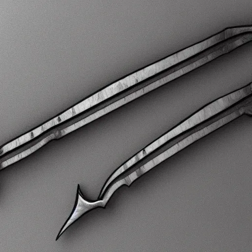 Image similar to detailed render of a blade inspired by moonlight and occult symbols