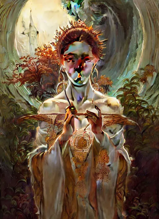 Prompt: : obatala fantasy, fantasy magic, , intricate, sharp focus, illustration, highly detailed, digital painting, concept art, matte, art by WLOP and Artgerm and Greg Rutkowski and Alphonse Mucha, masterpiece