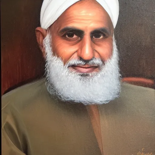 Prompt: A portrait of Ghawar, oil painting