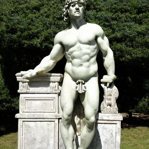 Prompt: hercules, a roman statue figure, classical statue