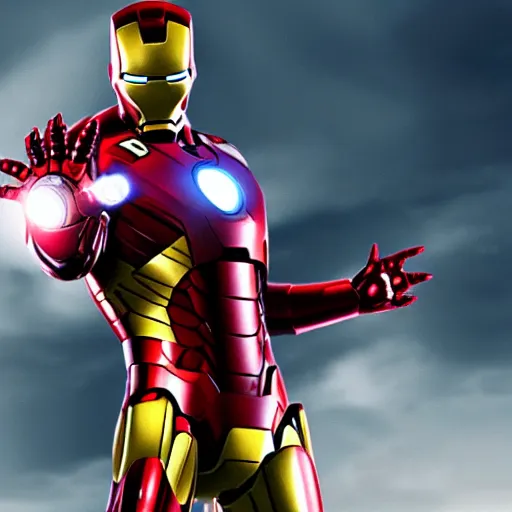 Prompt: photoshop artwork of iron man