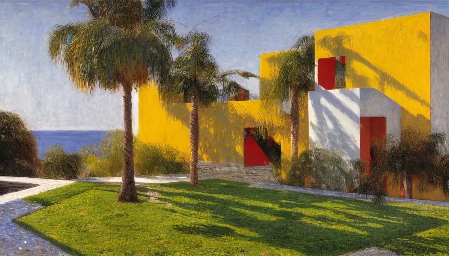 Image similar to a 1 9 9 8 southern spain house designed by arthur bispo do rosario, jules bastien - lepage, tarsila do amaral, frank weston and gustave baumann, trending on artstation, mediterranean, star, sharp focus, colorful refracted sparkles and lines, soft light, 8 k 4 k