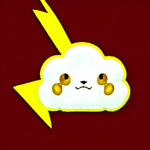 Image similar to a cloud in the shape of pikachu