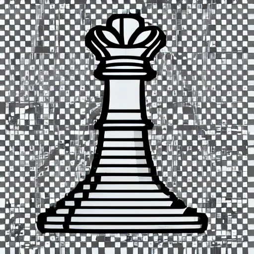 Image similar to low poly mesh model of a chess piece, vector, PNG, transparency