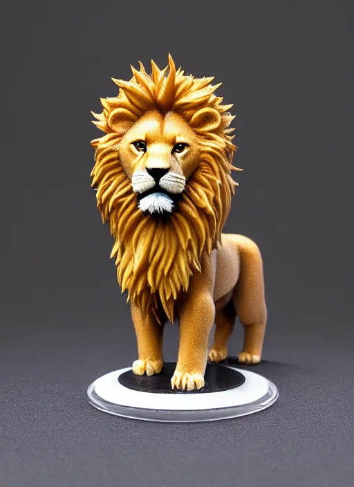 Image similar to 80mm resin detailed miniature of fluffy lion, Product Introduction Photos, 4K, Full body, simple background