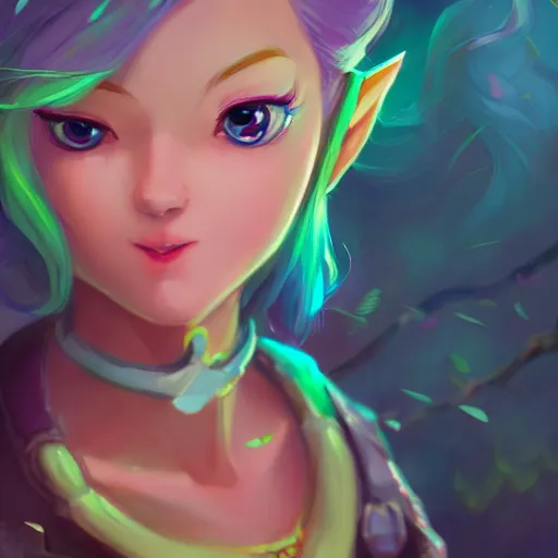 Prompt: a portrait of zelda, cute, beautiful, art by lois van baarle and loish and ross tran and rossdraws and sam yang and samdoesarts and artgerm and saruei and disney and wlop, digital art, highly detailed, intricate, sharp focus, trending on artstation hq, deviantart, unreal engine 5, 4 k uhd image