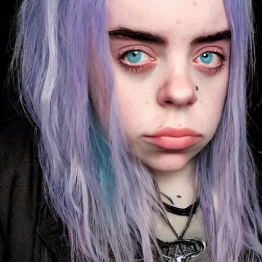 Image similar to billie eilish as an horror neckbeard