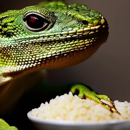 Image similar to lizard eating rice