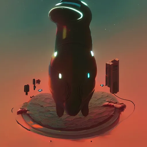 Image similar to cyborg orca by mike winkelmann trending on arstation