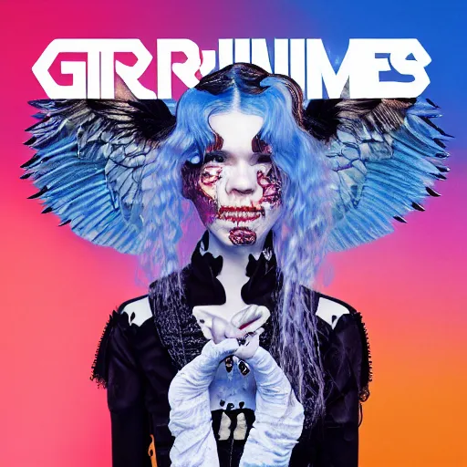 Image similar to Grimes - Book 1 album cover, album art, album cover art, 8k