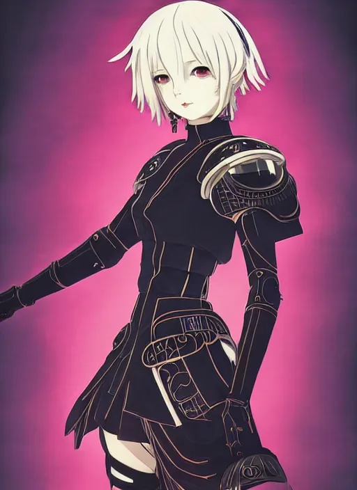 Prompt: ilya kuvshinov anime reol in ornate armor, last exile, murata range, fine detail, perfect anime face, dramatic lighting, dynamic composition, yoshitoshi abe, art deco, cel shading, vivid, rich texture, yoshinari yoh, alphonse mucha, ( ( ( colorful ) ) ),