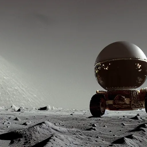 Image similar to a realistic matte painting of a disk jokey on the moon, detailed, 8 k,