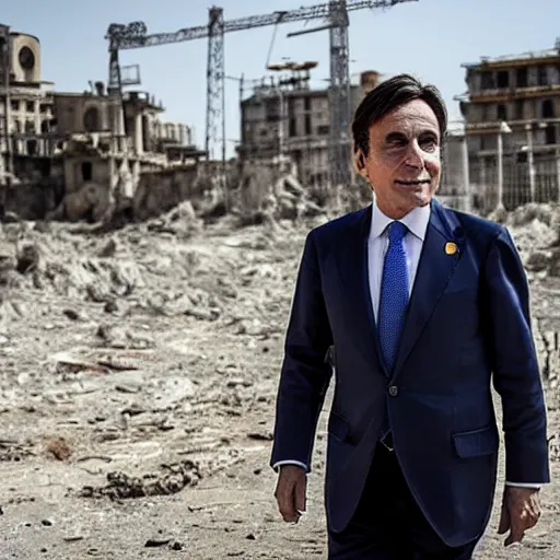 Image similar to God emperor Giuseppe Conte ruling the wasteland