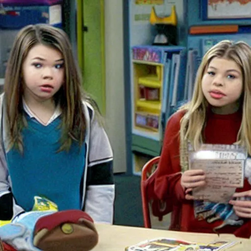 Prompt: a award winning photo film still of icarly ( 2 0 0 3 )