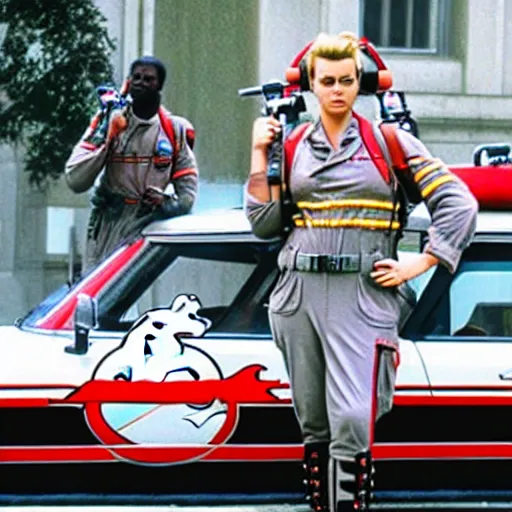 Image similar to a still of from the movie ghostbusters crossover with the game chrono trigger