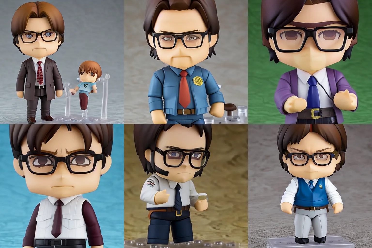 Prompt: Nendoroid of Dwight Schrute