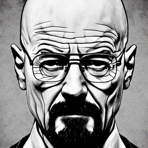 Image similar to Walter White , accurate anatomy, highly detailed, digital art, centered, portrait