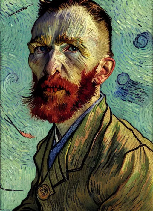 Image similar to hyper realistic charater in cape town painted by vincent van gogh by chiara bautista and norman rockwell and greg rutkowski weta studio, and lucasfilm