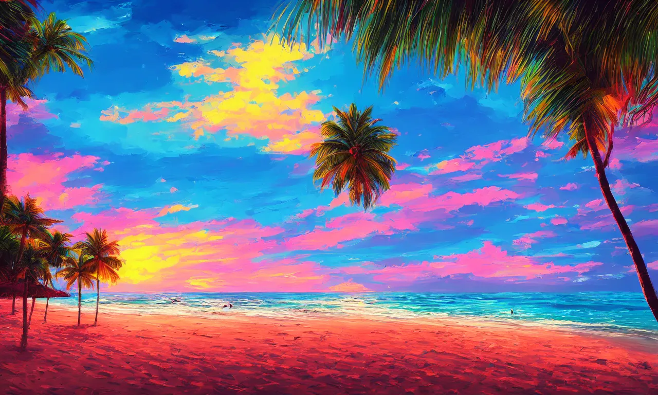 Image similar to paradise beach by alena aenami artworks in 4 k