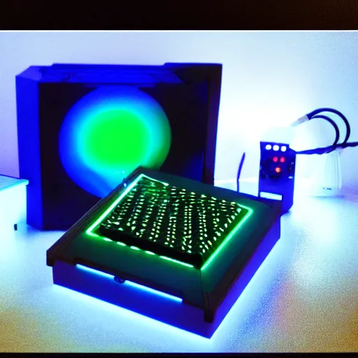 Image similar to a coffing with rgb gamer lighting