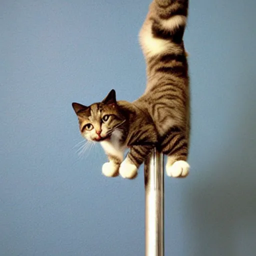 Prompt: poledancing cat