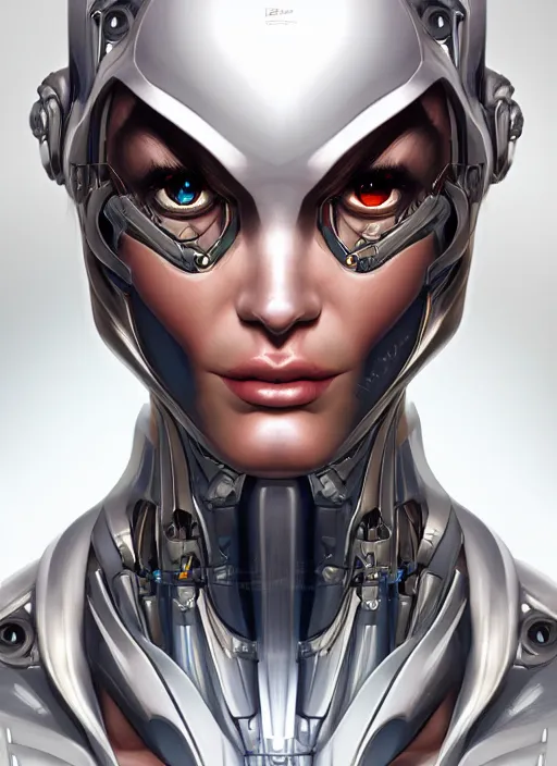 Prompt: portrait of a cyborg (((phoenix))) by Artgerm, biomechanical, hyper detailled, trending on artstation