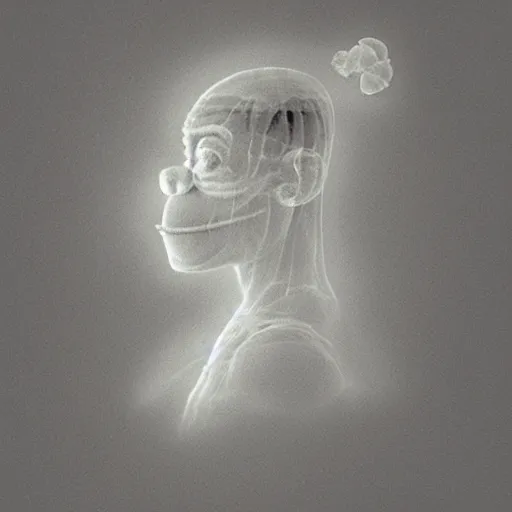 Image similar to x - ray photo of shrek