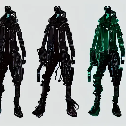 Prompt: cyberpunk hacker character concept art