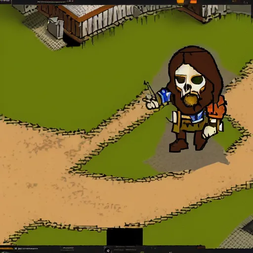 Prompt: jesus as a character in project zomboid, in - game screenshot
