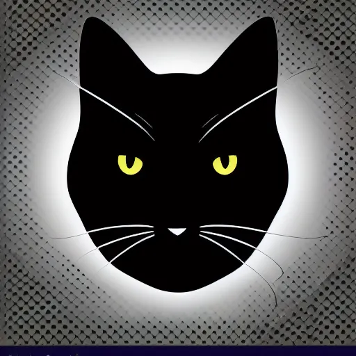 Prompt: minimalistic cat face with black color vector image black and white transparent background product label,