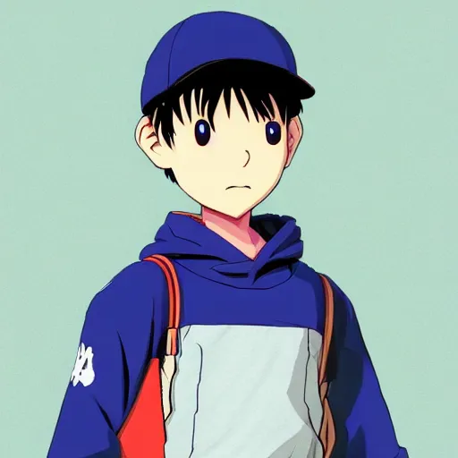 Image similar to portrait of ness from earthbound, anime fantasy illustration by tomoyuki yamasaki, kyoto studio, madhouse, ufotable, trending on artstation