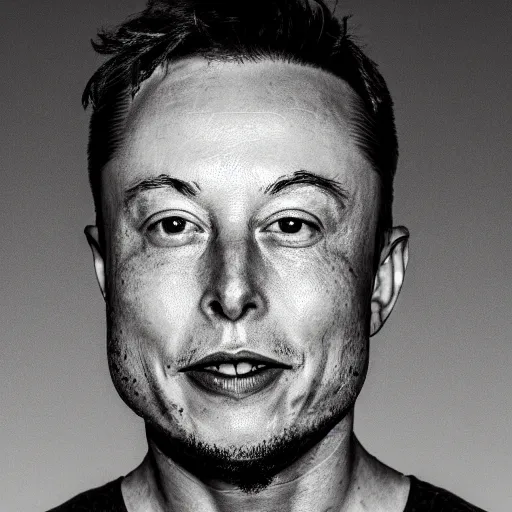 Image similar to photo inside a cavern of a wet reptilian humanoid rapper elon musk partially hidden behind a rock, with black eyes, open mouth and big teeth