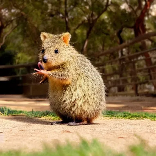 Prompt: a cute animated quokka in the style of dr Seuss