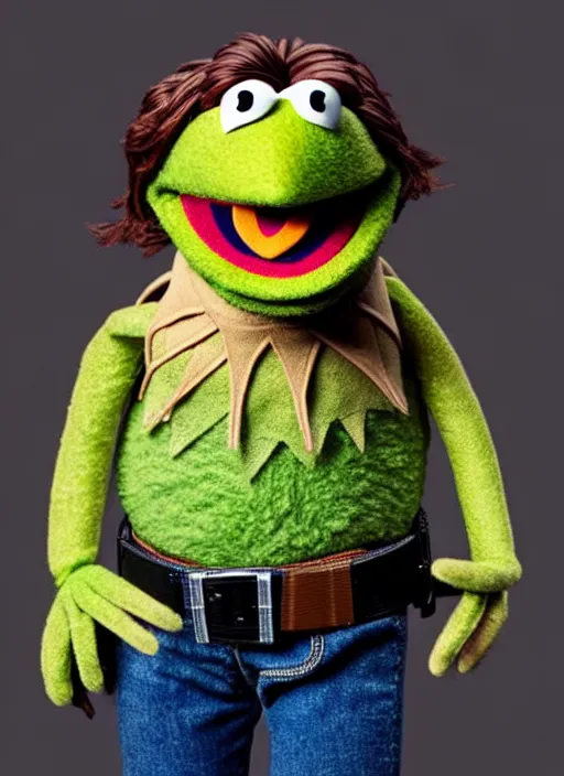 Prompt: studio portrait still of muppet!!!!! bucky barnes the winter soldier!!!!!! as a muppet muppet as a muppet, 8 k, studio lighting, key light,