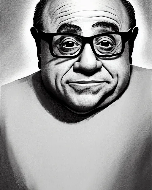 Image similar to painting portrait of danny devito as an egg, cartoon, warm lighting, danny devito has an egg body, movie poster, illustration by bartek fedyczak, erak note, tooth wu, neil richards, kan liu, siwoo kim, jisu choe, trending on art station