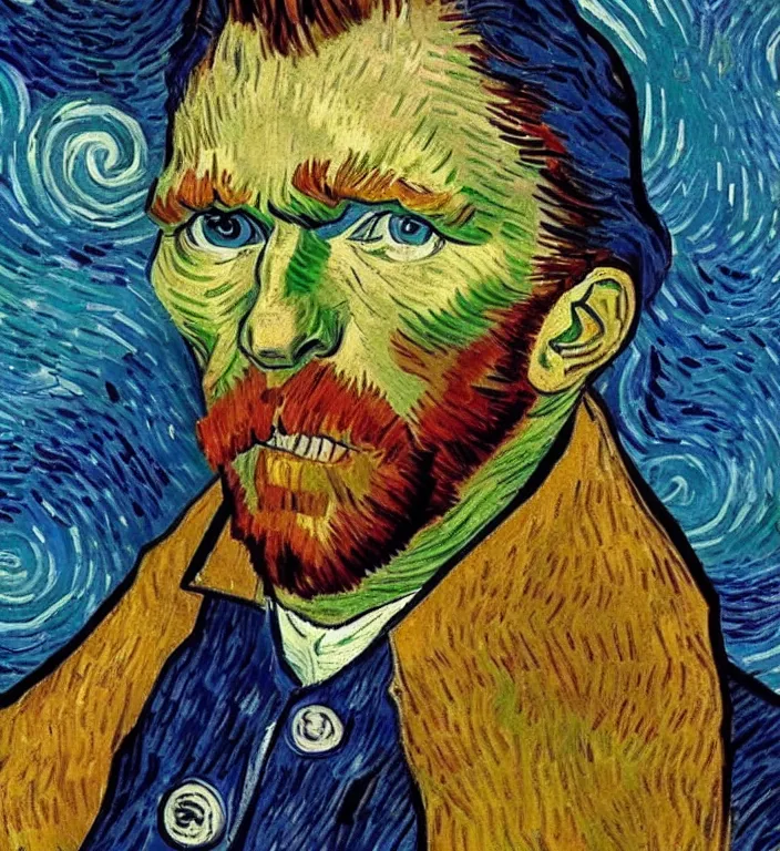 Image similar to vincent van gogh as a marvel superhero