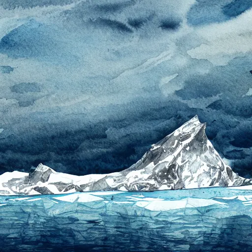 Image similar to splendorous and venerable Antarctica dynamic lighting, cinematic, establishing shot, extremely high detail, photo realistic, cinematic lighting, watercolor, intricate line drawings, 8k resolution