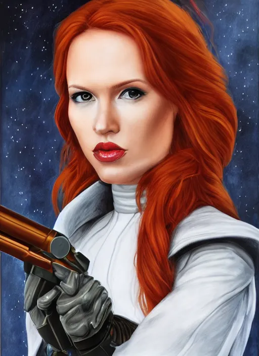 Image similar to mara jade skywalker, from star wars legends, star wars portrait art