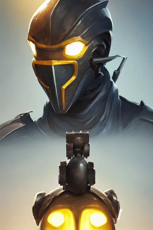 Image similar to epic mask helmet robot ninja portrait stylized as fornite style game design fanart by concept artist gervasio canda, behance hd by jesper ejsing, by rhads, makoto shinkai and lois van baarle, ilya kuvshinov, rossdraws global illumination radiating a glowing aura global illumination ray tracing hdr render in unreal engine 5